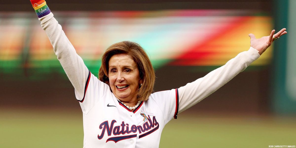 Nancy Pelosi Throws First Pitch at Washington Nationals' Pride Night