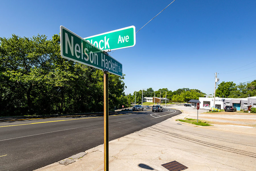 Nelson Hackett street signs replace Archibald Yell's name in